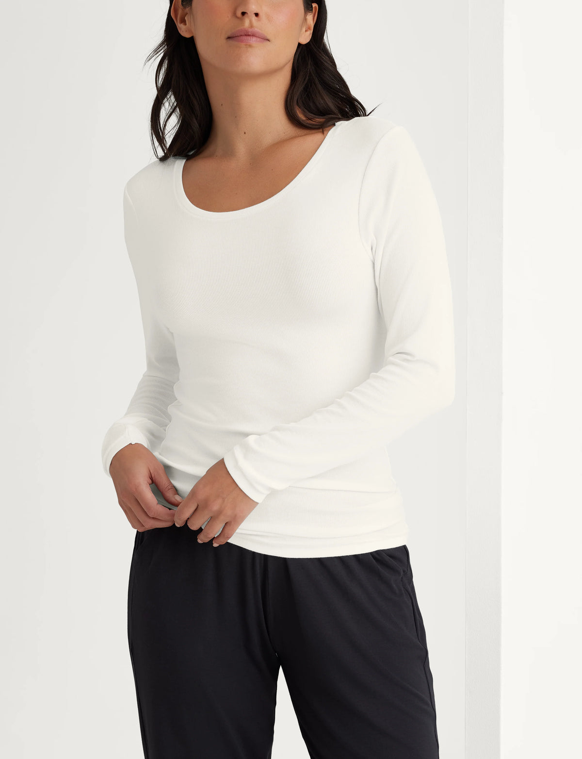 Women's Micro Rib Long Sleeve Tee (2-Pack)