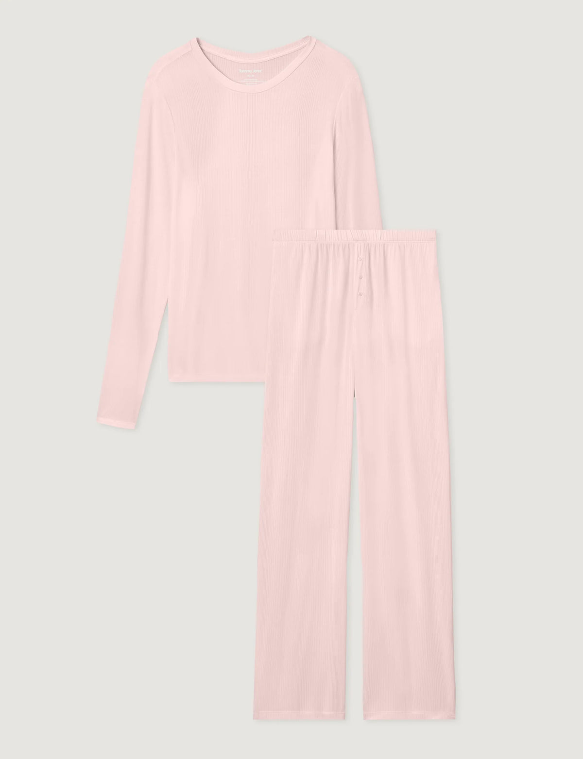 Women's Second Skin Luxe Rib Long Sleeve Crew Neck & Pant Set