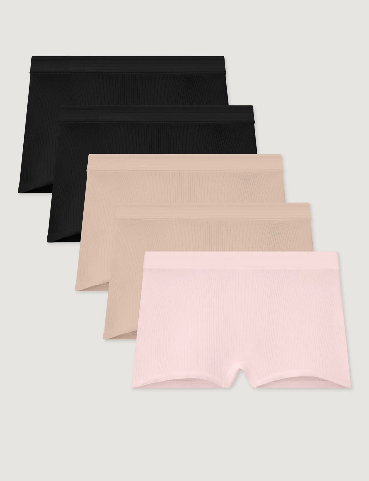 Women's Second Skin Luxe Rib Boyshort (5-Pack)