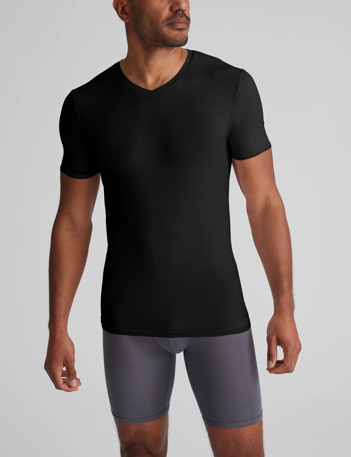 Cool Cotton High V-Neck Stay-Tucked Undershirt