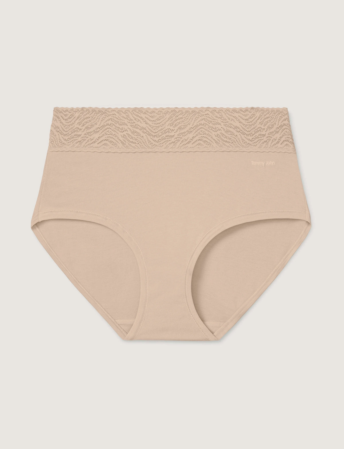 Women's Cool Cotton High Rise Brief, Lace Waist