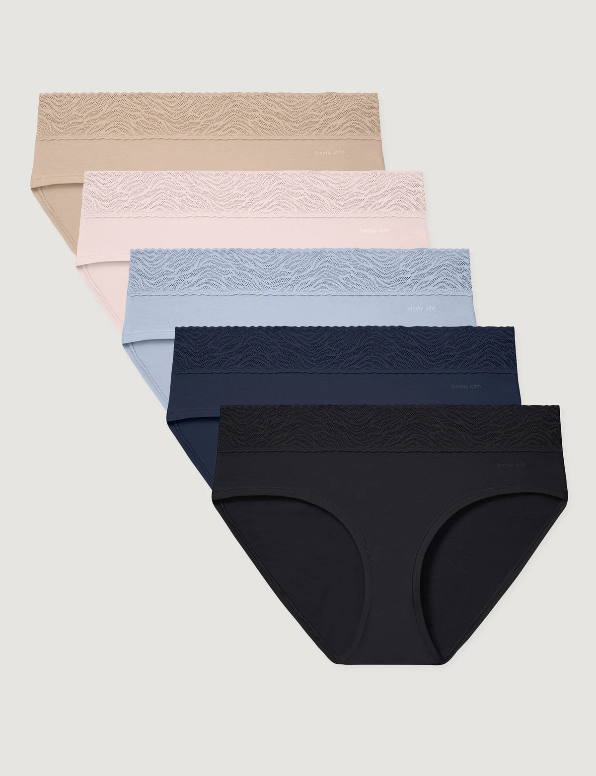 Women's Cool Cotton Brief, Lace Waist (5-Pack)