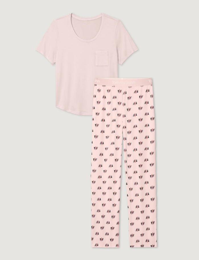 Women's Second Skin Sleep Pocket Tee & Pant Set