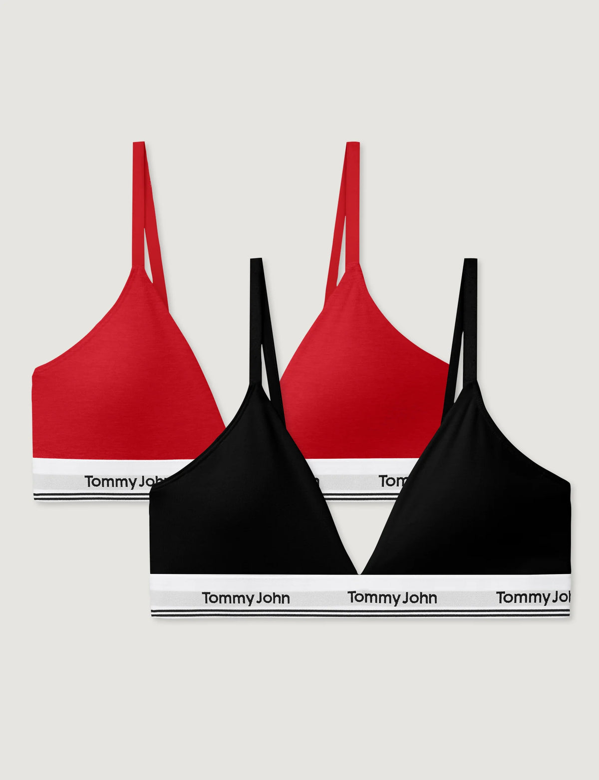 Signature Cotton Triangle Bralette (2-Pack)