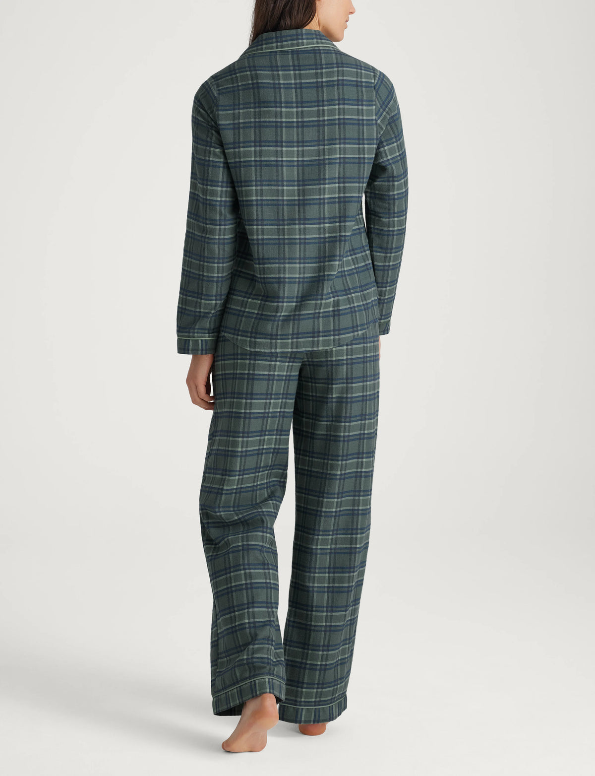Women's All Day Flannel Long Sleeve Button Up Top & Pant Set